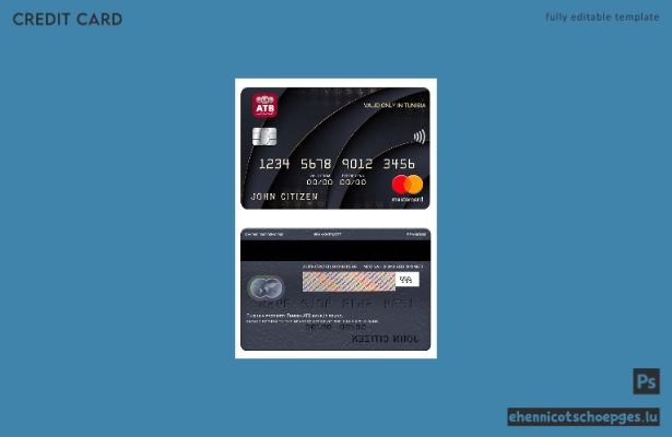 Tunesien ATB Bank Mastercard Beispielvorschau